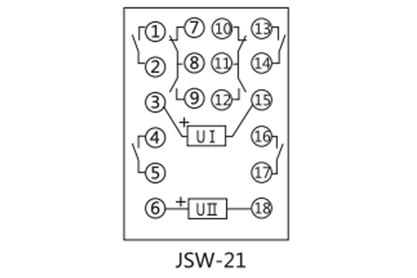 JSW-21接线图 JSW-21接线图