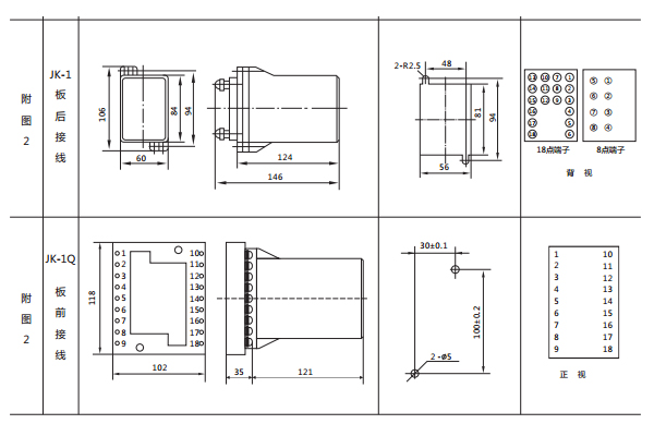 JSW-22开孔尺寸图 JSW-22开孔尺寸图